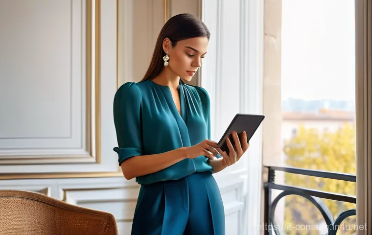 소비자 행동 데이터를 활용한 혁신적 디지털 서비스 사례 연구와 분석 - **A sophisticated Italian woman in a beautifully lit, modern apartment in Milan, effortlessly browsi...