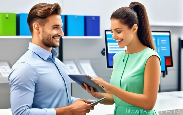 소비자중심 경영 사례와 지속 가능성 전략 연구와 분석 - **Prompt: Customer-Centric Tech Support in a Modern Italian Setting**
    Create an image featuring ...