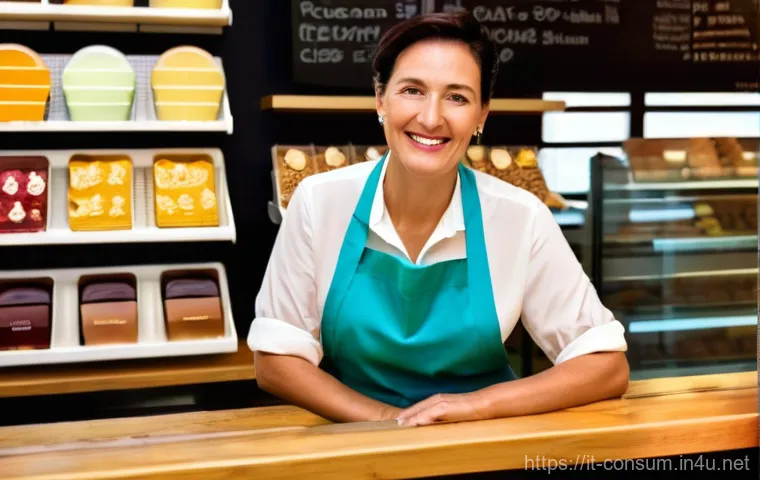 소비자 행동 데이터를 활용한 비즈니스 혁신 사례 연구와 분석 - **Prompt:** A warm, inviting scene inside a charming, artisanal Italian gelato shop (gelateria). The...