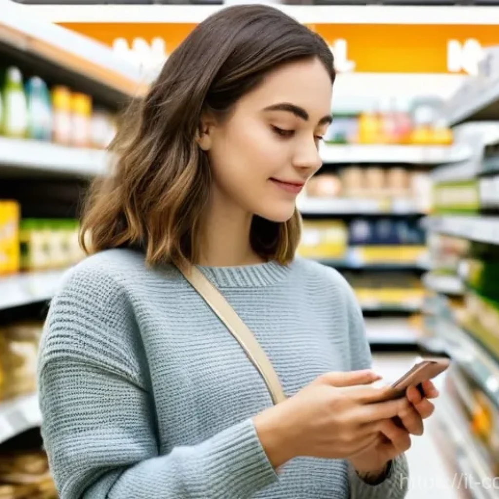 소비자중심 경영을 통한 지속 가능성 확보 사례 - **Prompt:** A young adult woman, in her late 20s, with a warm and thoughtful expression, stands in a...