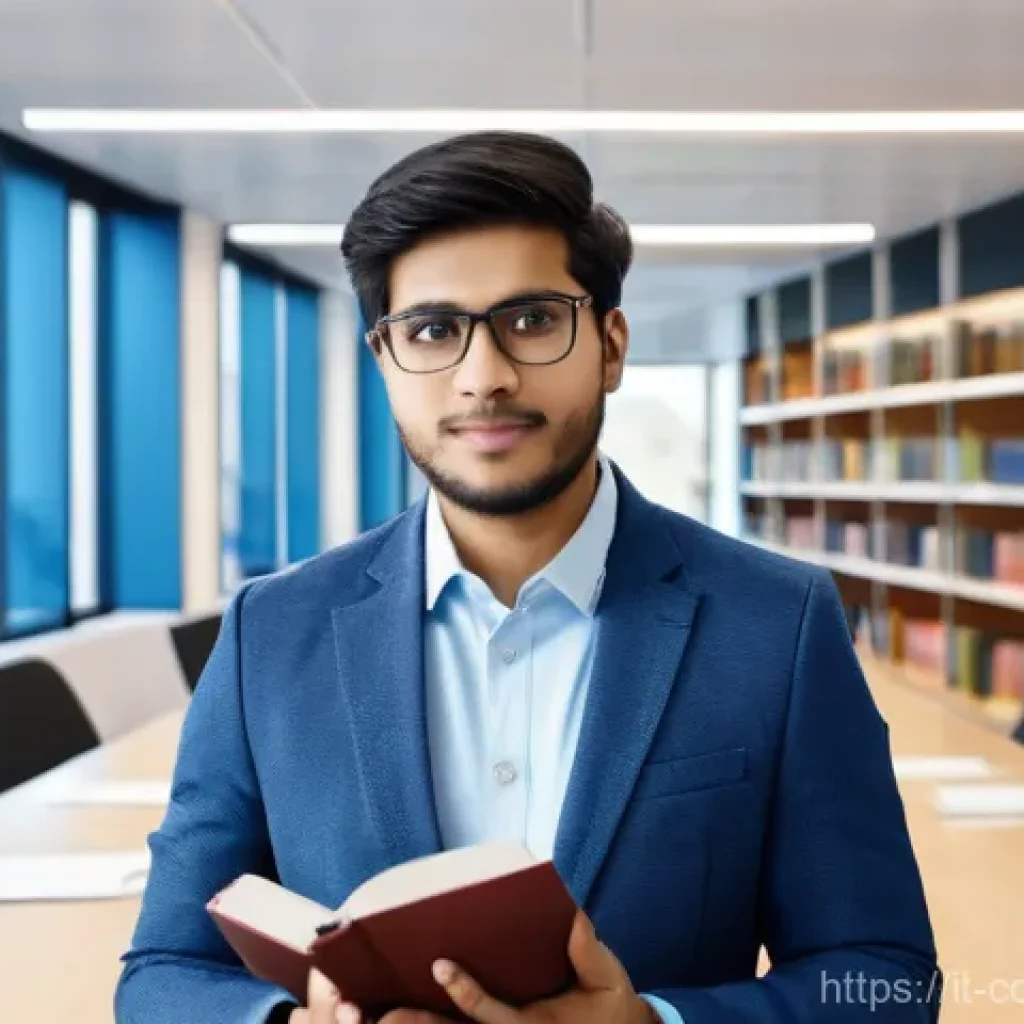 소비자전문기술사 필수 중점 과목 정리 - **Prompt:** A young, diverse adult, dressed in smart casual attire, stands confidently in a modern, ...