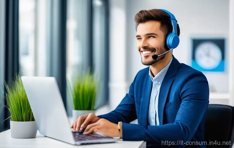 소비자 불만 처리 프로세스 개선 사례 - **Prompt 1: Empathetic Customer Service Interaction**
    "A vibrant, high-definition image of a div...