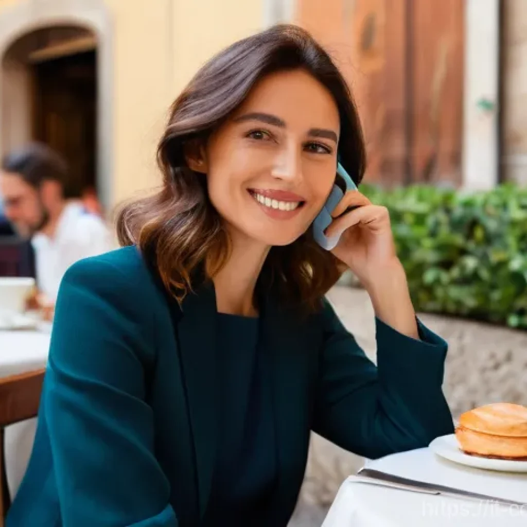 소비자 행동 데이터를 활용한 개인화 서비스 - **Prompt:** A stylish Italian woman, in her early 30s, sits in a sunlit outdoor café in Florence, en...
