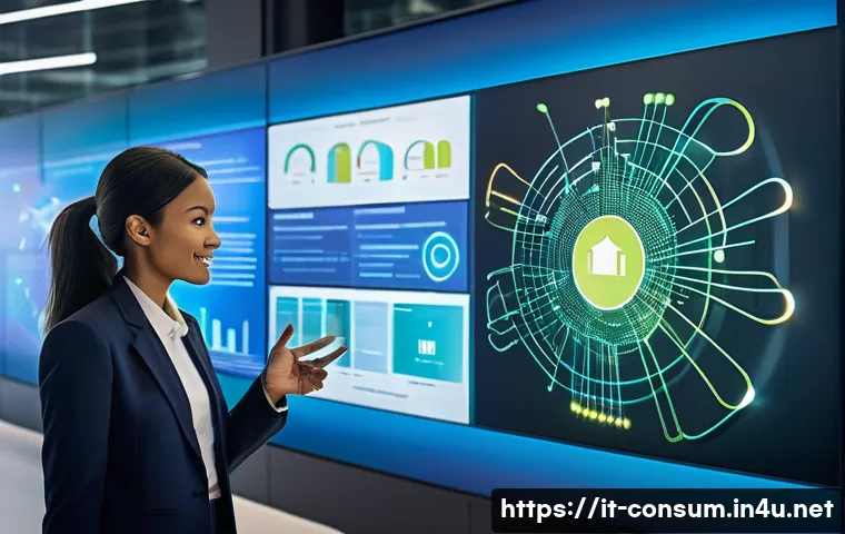 소비자 행동 데이터를 활용한 비즈니스 모델 혁신 - **Prompt 1: Decoding Consumer Journeys through Advanced Data Visualization**
    "A vibrant, high-te...