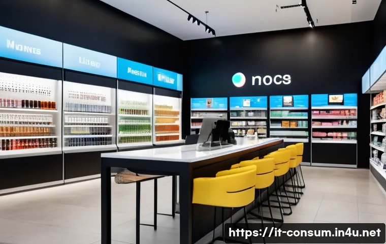 소비자 행동 데이터를 활용한 성공적인 시장 전략 - A modern Italian retail environment blending digital and physical shopping experiences: a stylish, b...