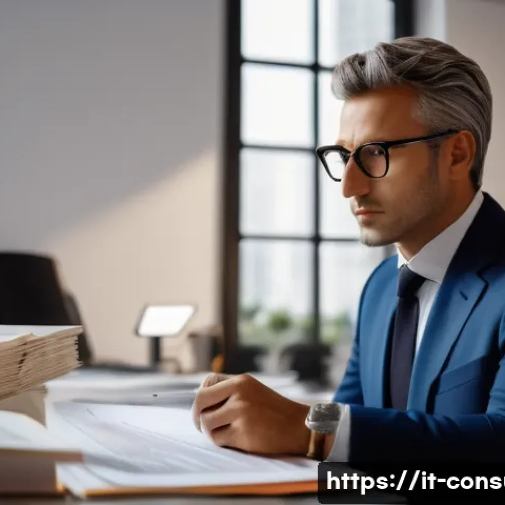 소비자 보호 관련 자격증 비교 - A professional Italian consumer protection expert in a modern office setting, wearing business casua...