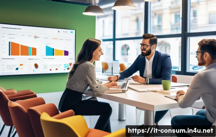 소비자 행동 데이터를 활용한 비즈니스 혁신 - A modern Italian e-commerce office scene showcasing dynamic market segmentation in action: a diverse...